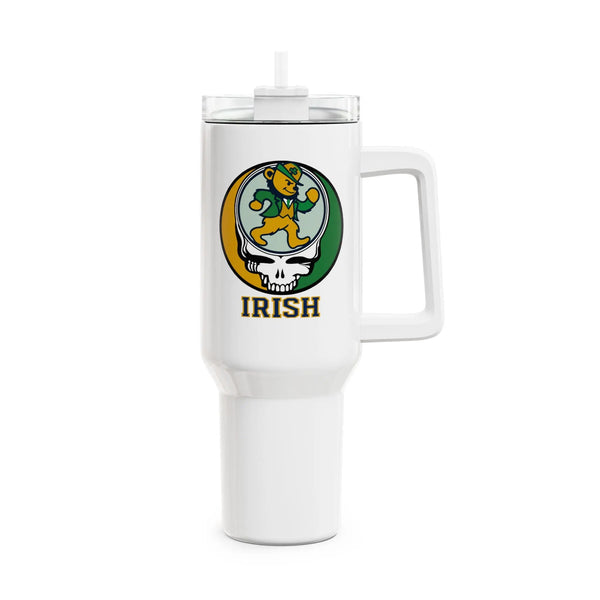 Grateful Dead - The Irish Dancing Leprechaun Stealie "Fat Man" Tumbler,  Double Insulated 40oz Travel Mug - StealieShop